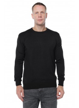 Pulover barbatesc ,Cashmere, Giovane Ricco, cu lana merinos si casmir, Negru